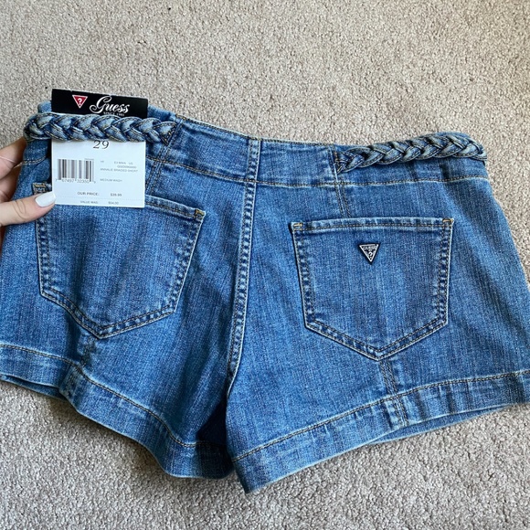 Guess Medium Wash Braided Shorts - Picture 2 of 2